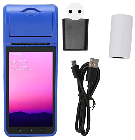 Haofy PDA-Drucker, 5,5-Zoll-Touchscreen, 5-MP-Kamera, 70-mm/s-Druck, 5000-mAh-Akku, POS-Belegdrucker, 4G-LTE-WiFi-Unterstützung für den Einzelhandel (EU-Stecker)