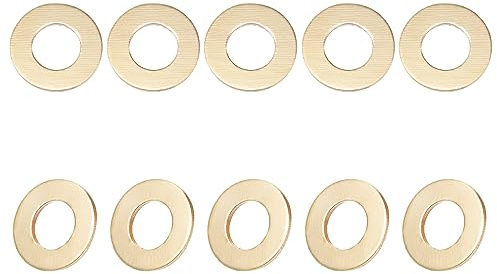 DTGN 10,5mm x 20mm x 1,5mm (IDxODxT) Piatti Ottone Guarnizione Rondelle - 50pz - Buono per Industriale Macchinari M10 Viti - Ottone Piatto cerchio Guarnizioni