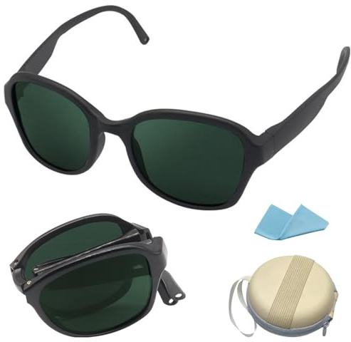 iKeener Faltbare Laser Augenschutz Brille,Professionelle 190nm-2000nm Wellenlänge IPL Rotlicht Schutzbrille für Haarentfernungs Behandlung und Kosmetik-Operator,mit Schutzbox