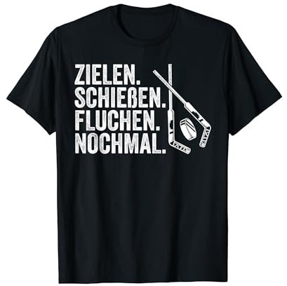 Zielen. Schießen. Fluchen. Stockschießen Eisstock T-Shirt