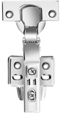 SWHC Scharniere Soft Close 10 Stück Türscharniere Einstellbar Scharniere für Schranktüren Edelstahl Topfscharnier Geräuschloses Schrankscharnier Behoben Möbelscharniere mit Dämpfer
