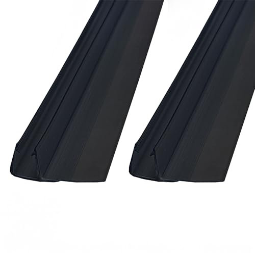 Kit guarnizioni salvagoccia nero opaco universali per box doccia 5-6 mm, H 200 cm riducibile su misura