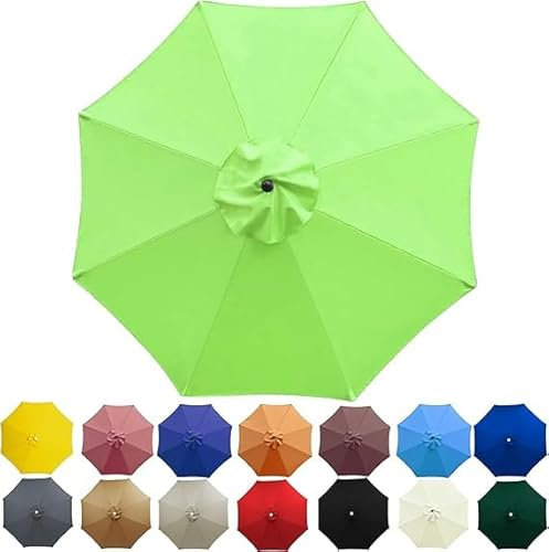 Sonnenschirm Ersatzbezug 2m/2.3m/2.5m/2.7m/3/3.5m/4m 6/8 Streben, UV-Schutz Ampelschirm Bezug, Wasserdicht Schirmbezug Sonnenschirm Ersatzteile für Balkon, Garten, Pool und Strand, 3m-8 Streben