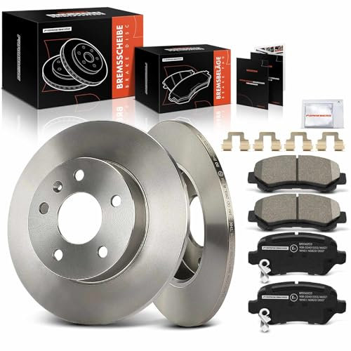 Frankberg Bremsensatz inkl. 2x Bremsscheiben + 4x Bremsbeläge Hinten Kompatibel mit Zafira A MPV T98 Zafira/Zafira Family B A05 Replace# 93179164, 93188727