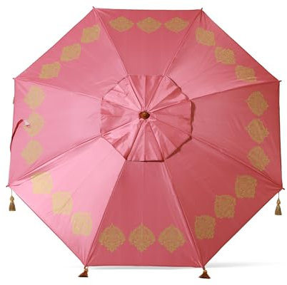 Atosa sombrilla de playa de aluminio modelo con upf 50+ rosa