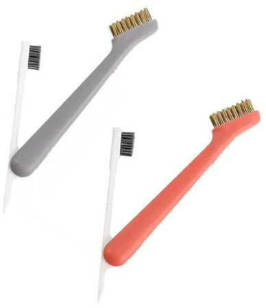 COLLBATH 2pcs Kitchen Cleaning Multi-function Cooktop Stove Brush Cooker Hook Rotary Wire Stove Brush Hob Bright Cleaner