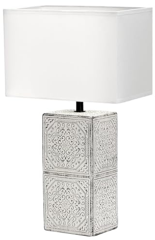 VoltShine Lámpara de mesa de cerámica E14, diseño elegante, ideal para ambientar espacios y aportar calidez en hogares y oficinas.