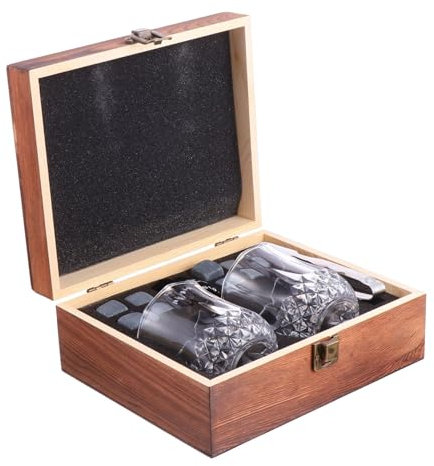 Amosfun Set Aus Marmor-whisky-stein-set Für Whisky Natürliche Whisky-steine Eiswein-steine
