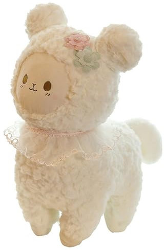 AQCQDQ Schaf Kuscheltier Groß, Kleine Stofftiere Alpaka Plüschtiere, Kawaii Geschorenes Schaf Kuscheltier Plüschtier, Geschenke für Kinder Frauen Mädchen Jungen (25 cm)