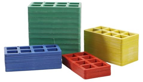 Distanziali in plastica, 40 pezzi, per imballatori di finestre, piatti, per vetri, spessori, distanziatori per allineamento finestre, 100 x 50 mm, 1,5 mm, 3 mm, 5 mm, 10 mm