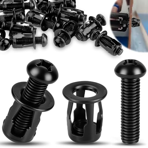 mawmuaw Ancoraggi Metallo Cavi M8x30, 15 Pezzi Dadi Jack Nuts Dadi Petal Neri Espansione Tasselli Cavi Fissaggi Sottile Kit di Varie Misure per Pareti Cave per Pareti Cave Lamiera di Ferro Sottile