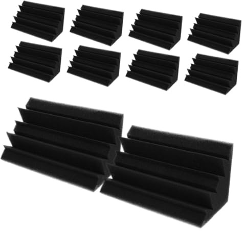 Mipcase 10piezas Algodón Fonoabsorbente Paneles para Paredes Unidades Paneles Acústicos de Pared Insonorización para Estudio de Grabación Sala de Música