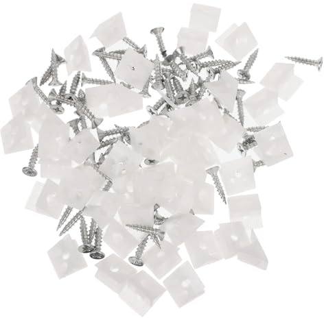 Gatuida Cuñas para Muebles Soportes de Balda de Pp y Hierro en Ángulo de 45 Grados 100 Fácil Instalación y Buena Resistencia para Armarios y Cómodas