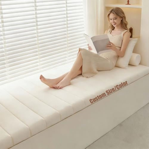 Generisch Benutzerdefinierte Bankkissen, Bankauflage Sitzkissen Sitzbank Auflage Polster rutschfeste Gartenbank Auflage, Waschbar Sitzauflage Banks für Innen Outdoor Fensterbank Couch Eckbank