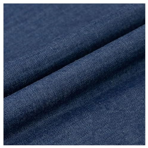 100 % bomull denim tyg per meter för sömnad jeans kuddar kjol jacka 150 cm bredd säljs per meter (färg: blå) (blå 2,8 x 1,5 m)