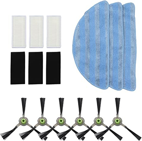 FRELEAN Vacuum Cleaner Accessories High Efficiency Sweeping Robot Cleaning Rag Filter Side Brush Set for Lefant M200 201 501 520 T700