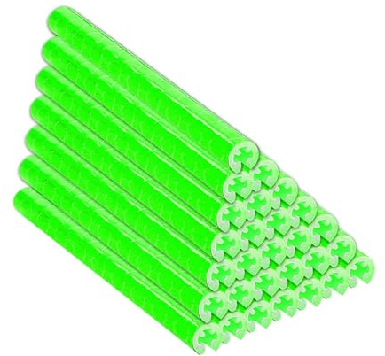 wellrun 48 Pcs Bike Spoke Reflectors,Bicycle Wheel Reflective Clips for Night Riding Safety,360 Degree Visibility Tube Warning Strip Covers for Road Mountain Wheelchair