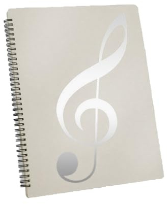 Cartella flessibile per spartiti musicali con 40 pagine, formato A4, con clip, per appunti, multistrato, colore: rosa