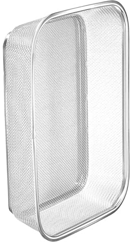 CALLARON Cesta para Escurrir Frutas y Verduras de Acero Inoxidable, Colador Cuadrado Grande de Malla Fina Multiusos para Cocina y Hogar, Cesta de Drenaje Resistente