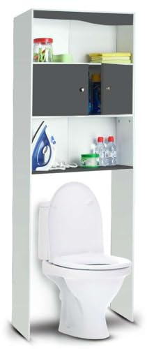 WC-Regal mit 2 Türen in Holzoptik