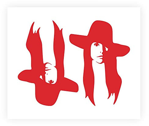 4R Quattroerre.it 15863 Pegatinas precortadas superformadas para Coche Penélope DX+SX, Rojo, 10 x 12 cm