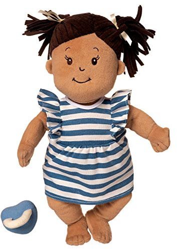 Manhattan Toy 158040 Baby Stella Baby Puppe, weich, 38,1 cm, Beige mit braunem Haar