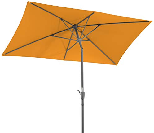 Schneider Sonnenschirm Tunis, mandarine, 270 x 150 cm rechteckig, 742-75, Gestell Stahl, Bespannung Polyester, 5.8 kg