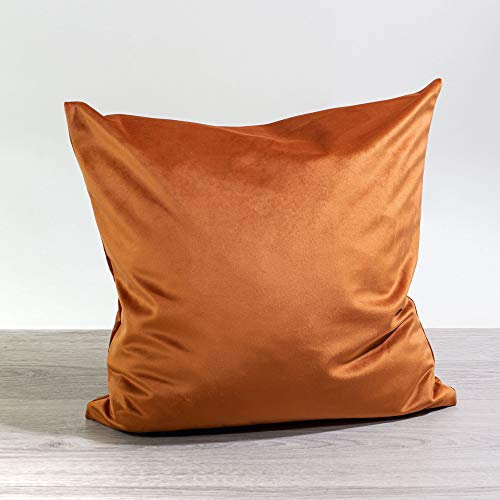LYSEL Kissen Deko Kupfer Samtia 50x50 Polyester Kissenbezug Dekokissen