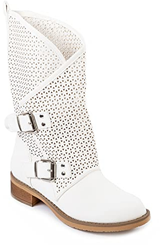 Toocool - Bottes Femme Basses Biker Boots Motocycliste Stivaletti Boucles Anfibi SA9907, 37 EU
