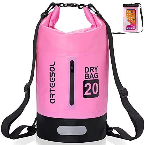 Waterproof Dry Bag, 5L/10L/20L/30L Waterproof Backpack Dry Sack Rucksack, Swim Bag with Adjustable Shoulder Straps, for Beach Swimming Kayaking Hiking Boating Canoeing Surfing Fishing