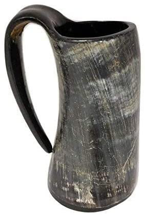 Vikings Valhalla Cup Drinking Horn 20 Fluid Ounces Tankard Authentic Medieval Inspired Norse Drinking Mug tankard for Beer Wine Mead ale Vikings & Game of Thrones and Viking Theme & Fans