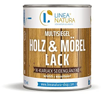 LINEA NATURA Holz- und Möbellack | Klarlack | geruchsarm, kinderfreundlich, schnell trocknend (seidenglänzend, 375ml)