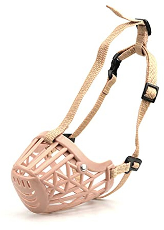Hundemaulkörbe verhindern das Beißen weicher Korb, Hundemaulkorb, um Kauen und Bellen zu verhindern, atmungsaktiv, verstellbare Gurte für Haustierwelpen, große Hunde (XL, Rosa)