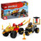 LEGO NINJAGO Kai and Ras's Car and Bike Battle Set, Ninja Racing Toy for 4 Plus Year old Boys & Girls, with 2 Minifigures and Vehicles from the Dragons Rising Series, Kids' Gift Idea 71789