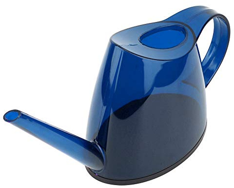 Regadera de 1,2 L, regadera con caño largo, pulverizador de flores de jardín descubierto de moda para jardín, color azul