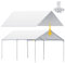 Wesnoy Heavy Duty Carport Canopy Waterproof Cover Garage Car Shelter Tarp Tent for Replacement with 50 Ball Bungees, Only Top Cover, Frame is Not Included, White (10 x 20 ft), ZUO-Wesnoy-0668