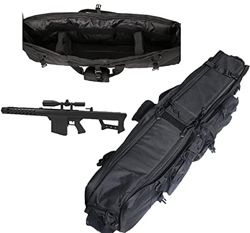 Sac a Dos Tactique de Fusil Étuis à fusil Sac à pistolet équipement militaire tactique sac de chasse en plein air Airsoft Sport étui à fusil pistolet porter protection sac à dos pour tir chasse, noir