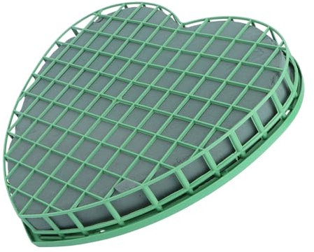 1PC Floral Foam Heart Shaped Flower Bricks with Base for Wedding Decor Fresh Flower Arrangement Green Florist Sponge Block Floral Foam for Car Wedding Aisle Party Decoration