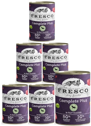FRESCO Dog NassBarf Pferd 6 x 800g | Hundefutter Nass getreidefrei