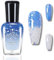Farbwechselnder Nagellack - Blau Weiß Glitzer Temperaturgesteuerter-Nagellack mit Farbwechsel Effekt - 7ml Langanhaltender Schnelltrocknender Nail polish für Nagel Design, Kein UV-Licht (Blue)