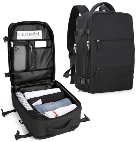 SZLX Zaino Ryanair 40x30x20 Sottovuoto Zaino da Viaggio 40x20x25 Ryanair Wizzair Donna da escursionismo impermeabile Zaino Casual Laptop da 14 Pollici con porta di ricarica USB Scomparto per Scarpe