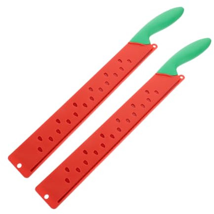 TOPPERFUN 2piezas Cortador De Sandía Cuchillo Dentado Para Cortar Sandía y Frutas Cortador De Queso y