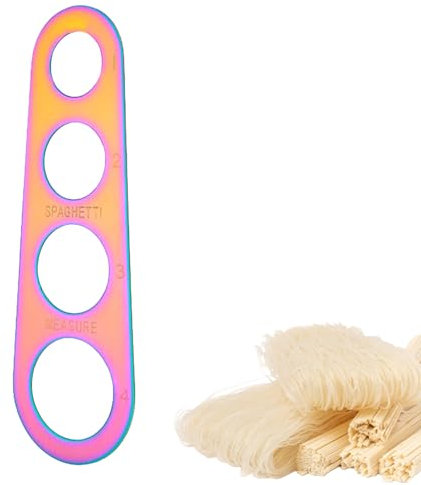 Pasta -Messwerkzeug - Spaghetti -Portionsanleitung aus Edelstahl, 4 Ringgröße | Portion Control Kitchen Gadget für Nudeln, Kochen von Pasta zu Hause, Essen zubereitet und Restaurantkochwerkzeuge in Re