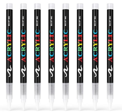 Laestyee Acrylstifte weiß,1.0-6.0mm permanent marker weiß, wasserfeste, Geeignet zum Malen von Stein, Grabstein, Reifen, Glas, Holz, Metall, Ostereier und Weihnachtsdekorationen.（8 Stücke）