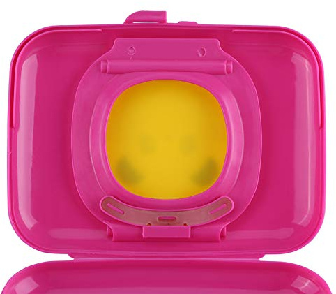 Taidda Dispenser per Scatole di Salviette Umidificate da Viaggio Ecologiche per Neonati per Uso Esterno Disponibile in Vari Colori (Scatola rosa rossa)