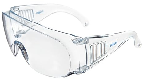 Dräger skyddsglasögon X-pect 8110 | Skyddsglasögon även för glasögonbärare | För byggarbetsplatser, laboratorier, verkstäder och cykling | Lätt, klar och med indirekt ventilation | 10 st.