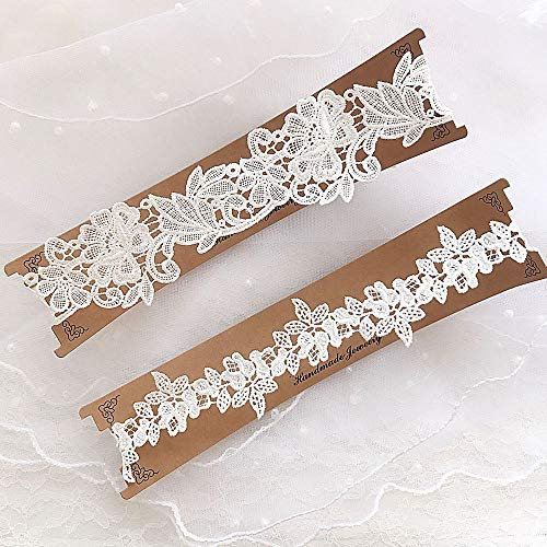 LUMoony Frauen Mädchen Spitze Strumpf Set Braut Bein Ring Strap Hochzeit Strumpfband Hochzeit Zubehör Geeignet für Hochzeit 1 Paar