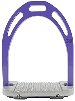 AK Aluminium-Steigbügel mit beschichteten Farben (11,9 cm, Violett/Silber)