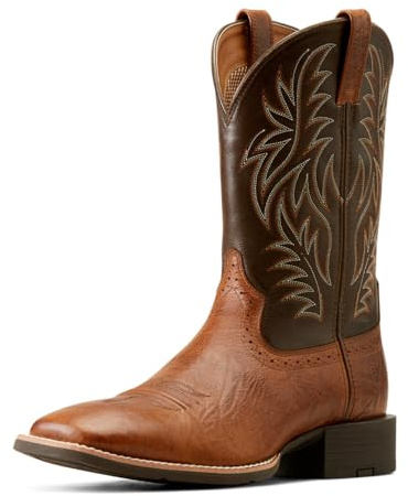 ARIAT BMVY9 Mens Sport Wide Square Toe Western Boot Peanut Butter/Chaga Brown 6