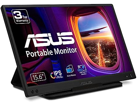 ASUS ZenScreen MB165B 15.6 WXGA Portable USB Monitor Aspect Ratio 16:9 Response Time 10ms Black - MB165B-AG